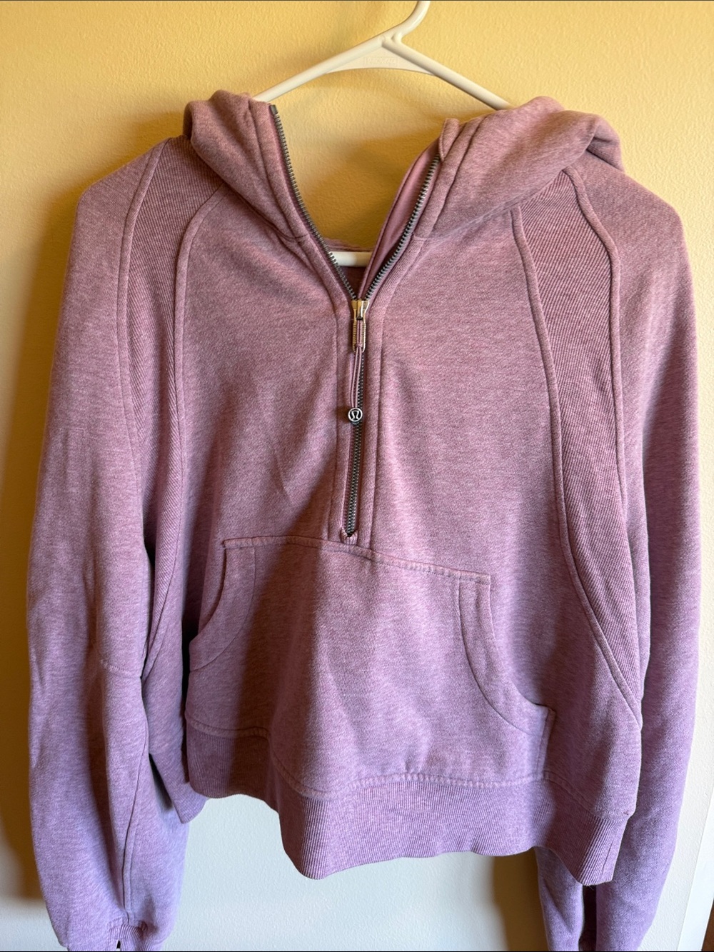lululemon athletica Dusty Lavender Half-Zip Cropped Scuba Hoodie